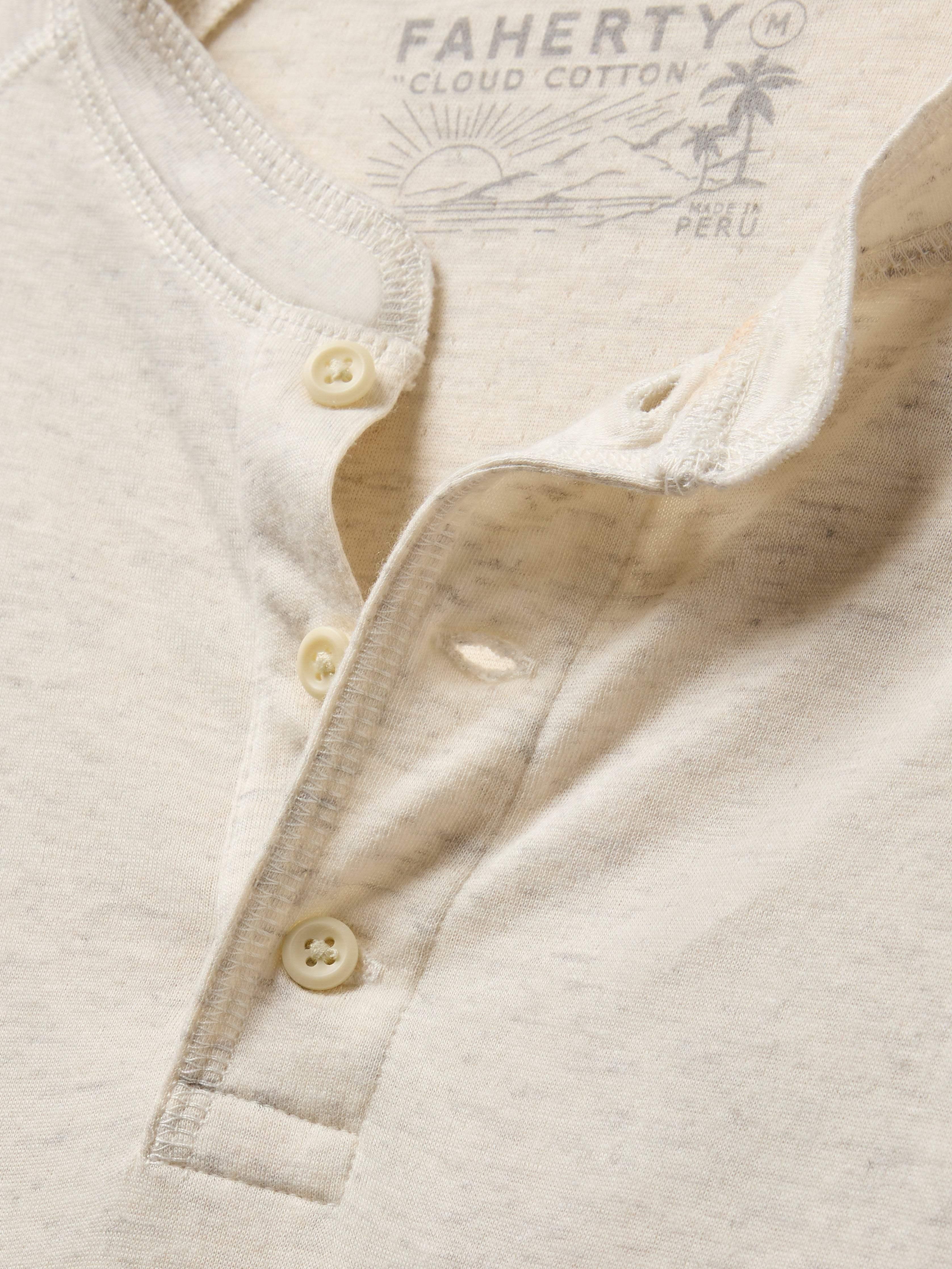 Long-Sleeve Cloud Henley - Ivory Heather Male Product Image