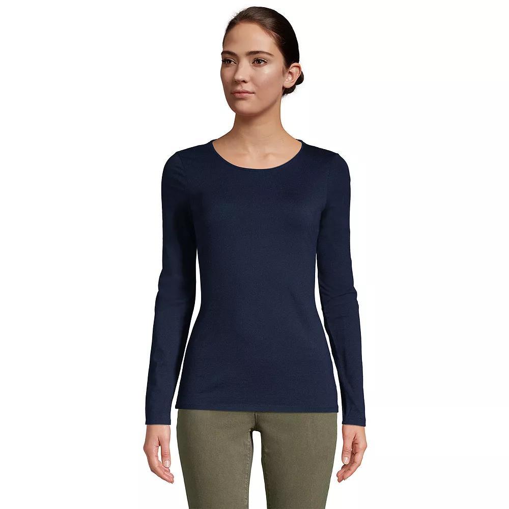 Women's Lands' End Lightweight Fitted Turtleneck,  Product Image