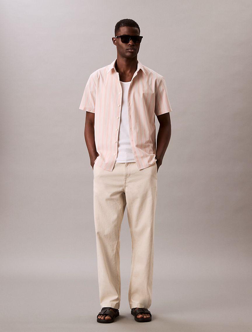 Poplin Stripe Classic Button-Down Shirt  Product Image