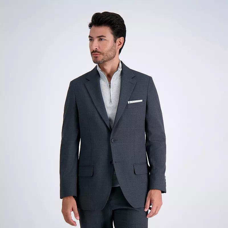 Men's J.M. Haggar® Premium Tailored-Fit Stretch Suit Jacket, Size: 48 - Regular, Grey Windowpane Product Image