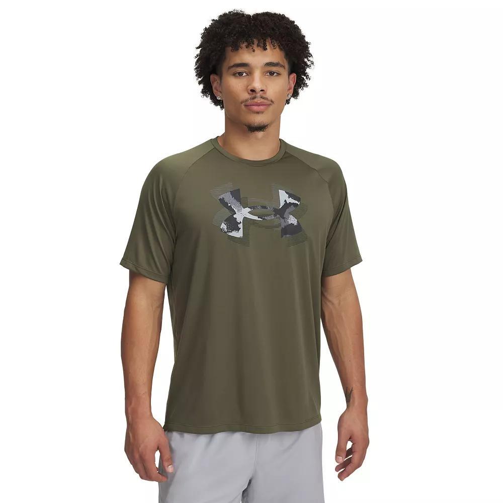 Men's Under Armour Tech™ Print Fill Short Sleeve Tee, Size: XXL, Marine Grn Product Image