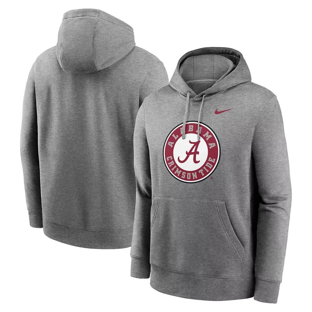 Men's Nike Heather Gray Alabama Crimson Tide Primetime Alternate Logo Club Fleece Pullover Hoodie,  Product Image