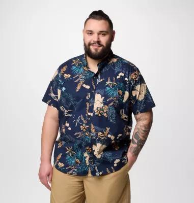 Columbia Mens Rapid Rivers Printed Short Sleeve Shirt Big- Product Image