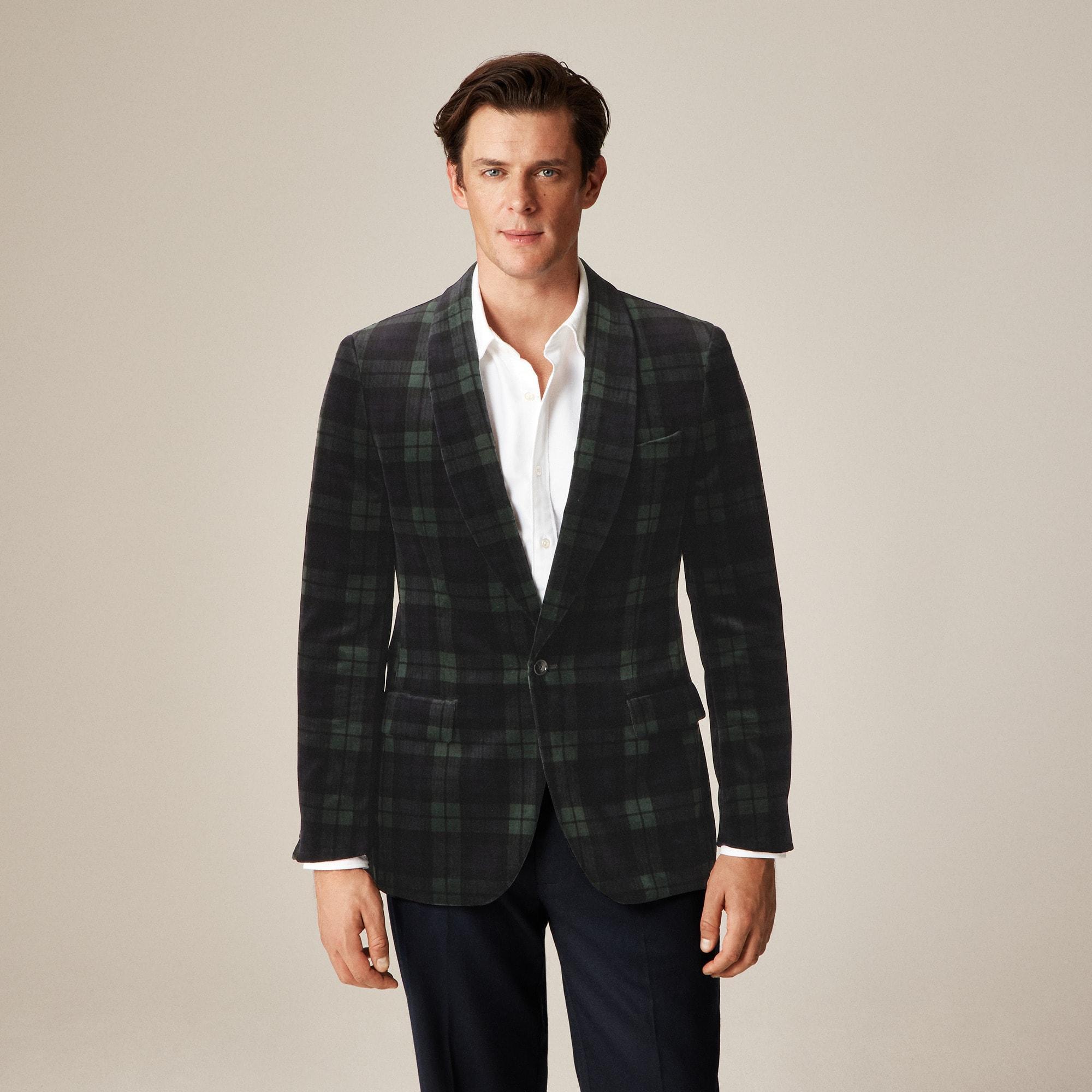 Shawl-collar dinner jacket in velvet Product Image