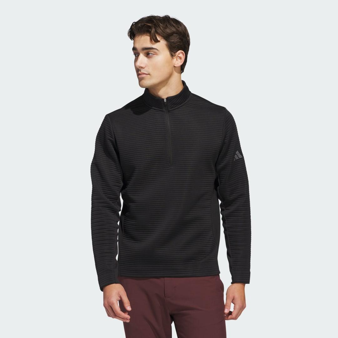 adidas Ultimat365 DWR Textured Quarter-Zip Pullover Black 2XL Mens Product Image