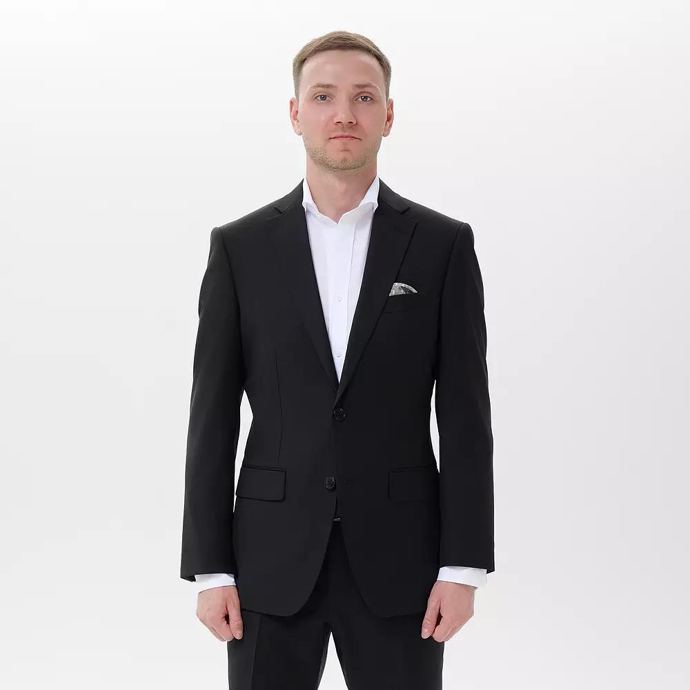Men's INDOCHINO Black Slim-Fit Wool Blend Suit Jacket,  Product Image