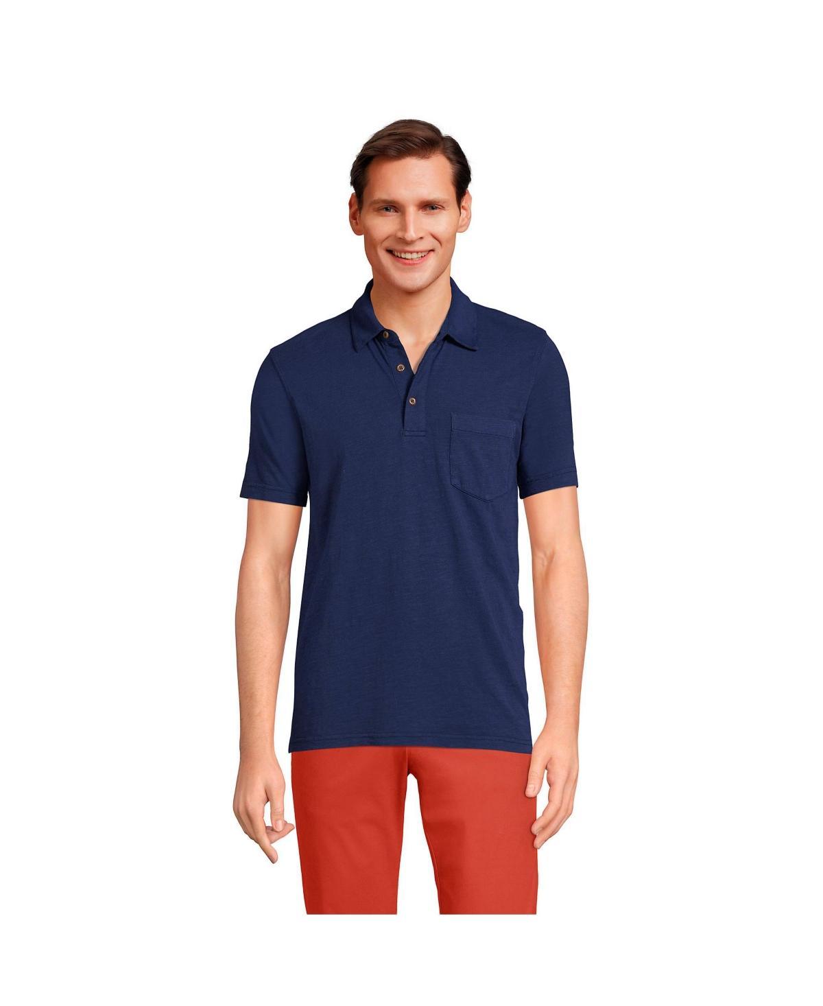 Mens Lands End Slub Pocket Polo Product Image