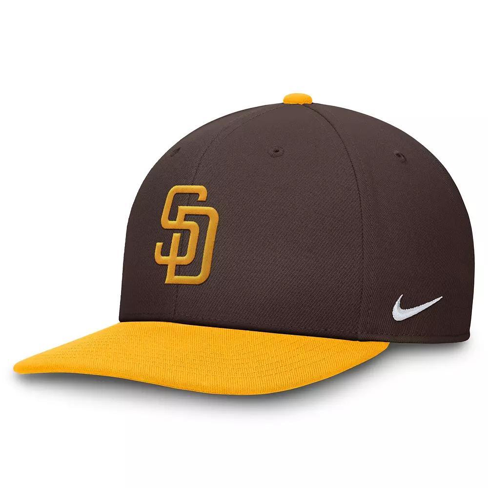 Men's Nike Brown/Gold San Diego Padres Pro Performance Snapback Hat, Size: Small/Medium Product Image