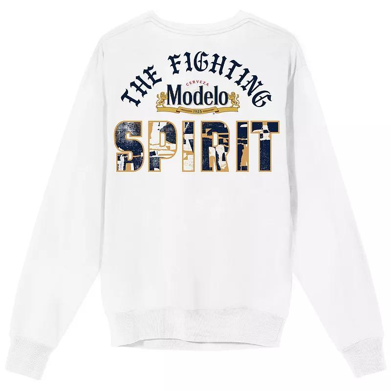 Men's Modelo Espiritu Luchador The Fighting Spirit Graphic Sweatshirt, Size: XXL, White Product Image