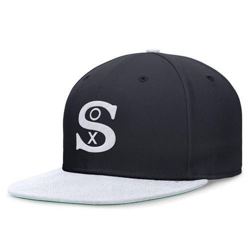 Mens Nike /White Chicago White Sox Rewind Cooperstown True Performance Fitted Hat Blue Product Image