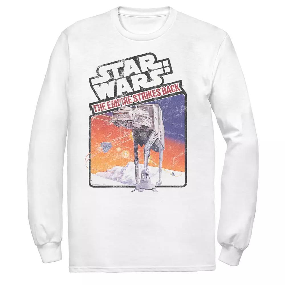 Men's Star Wars The Empire Strikes Back AT-AT Poster Tee, Size: Large, White Product Image