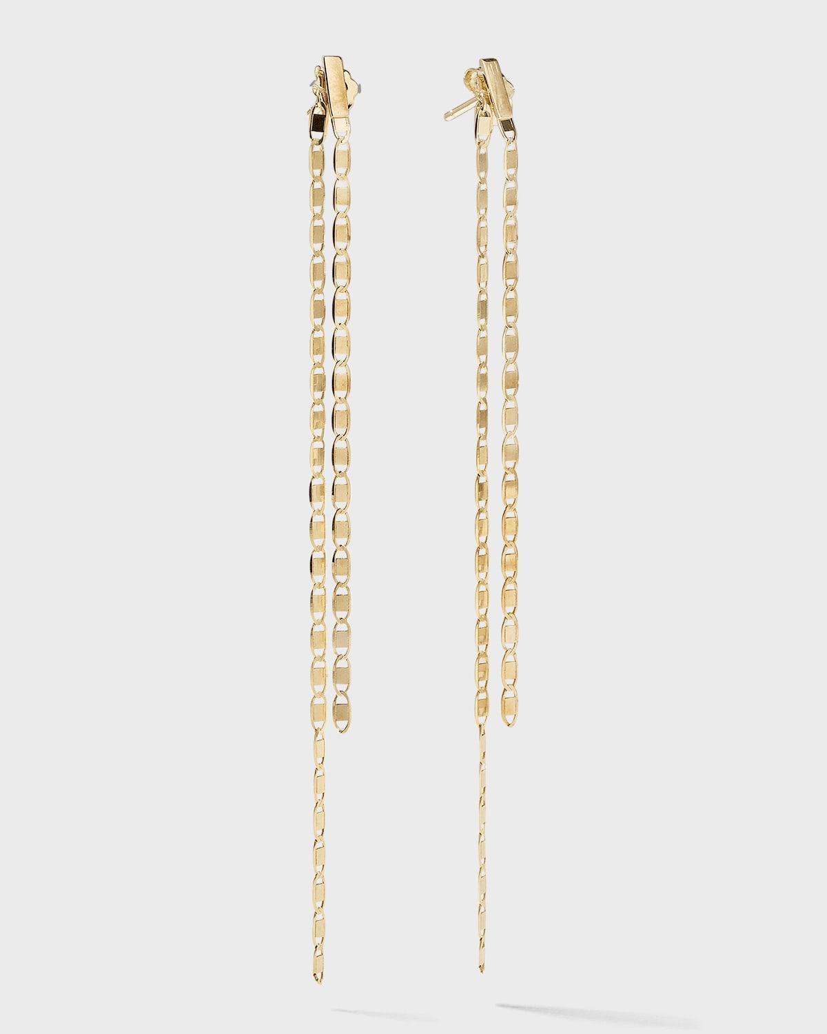 Linear Malibu Dusters Front and Back Earrings Product Image