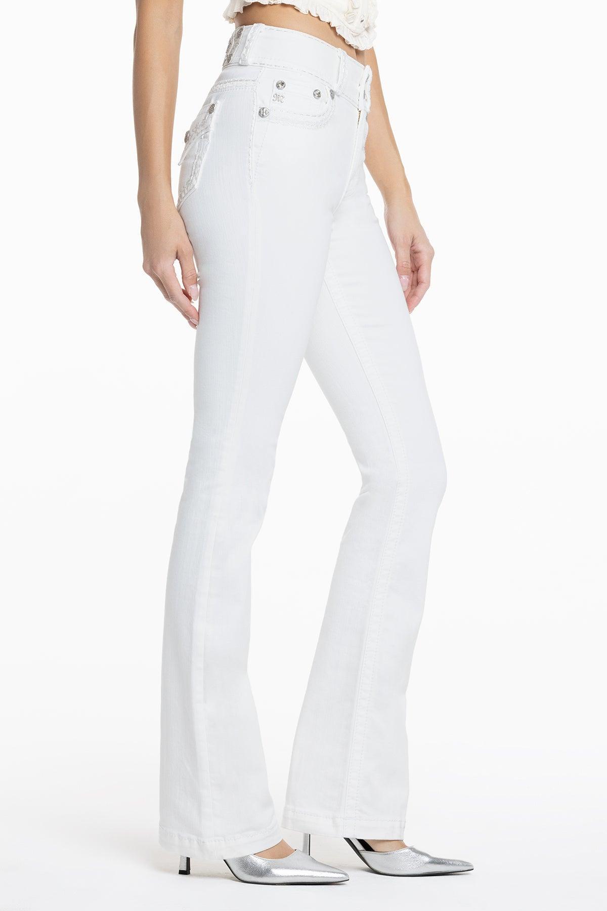 Adeline White Bootcut Jeans Product Image