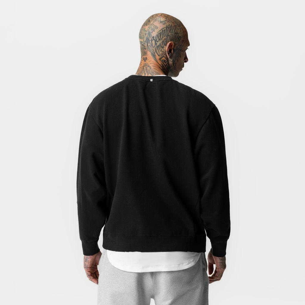 0861. Tech Essential™ Distressed Crewneck - Black Product Image