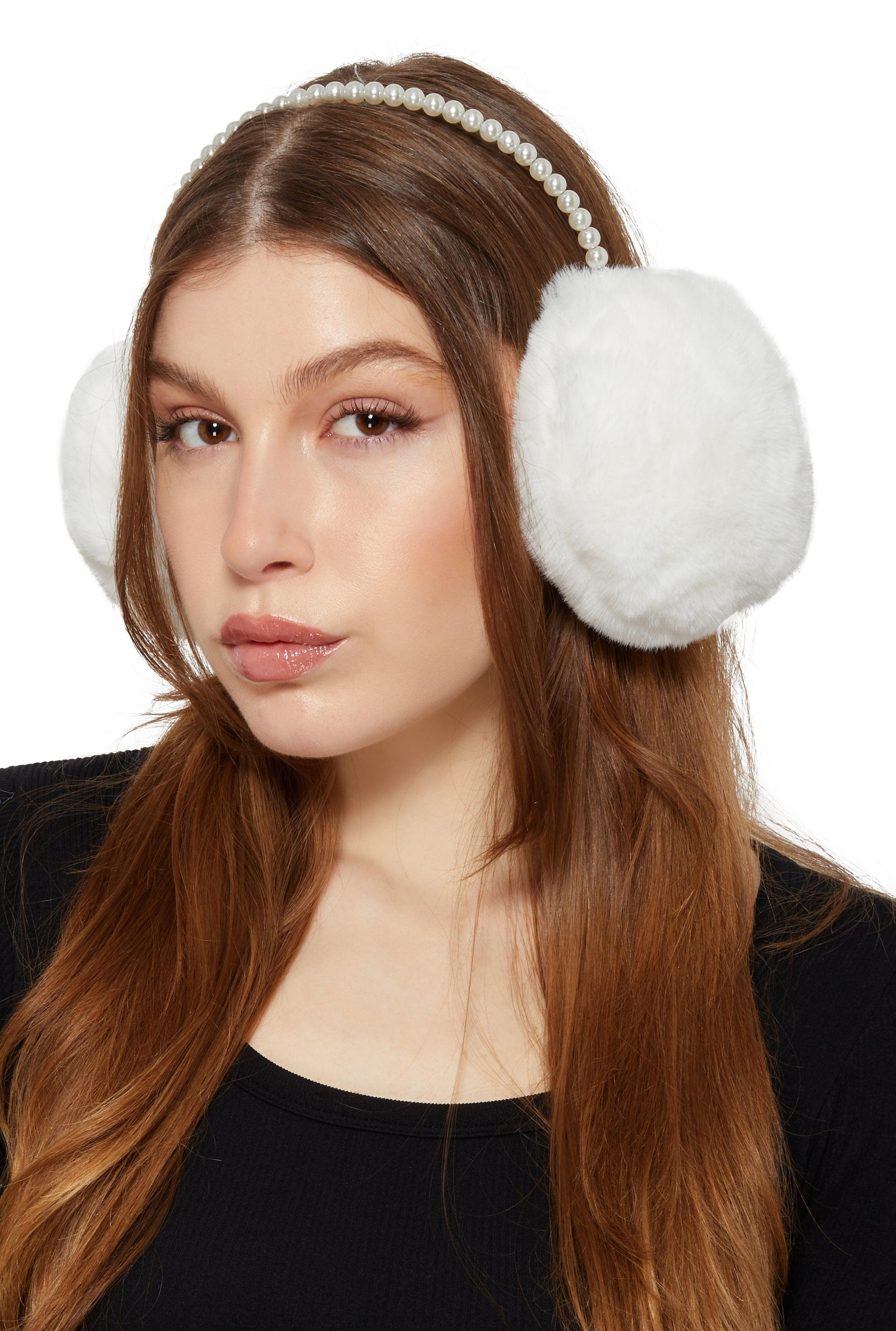 Womens Faux Pearl Earmuffs Product Image