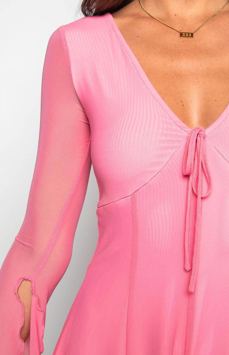 Ambrose Pink Long Sleeve Playsuit Product Image