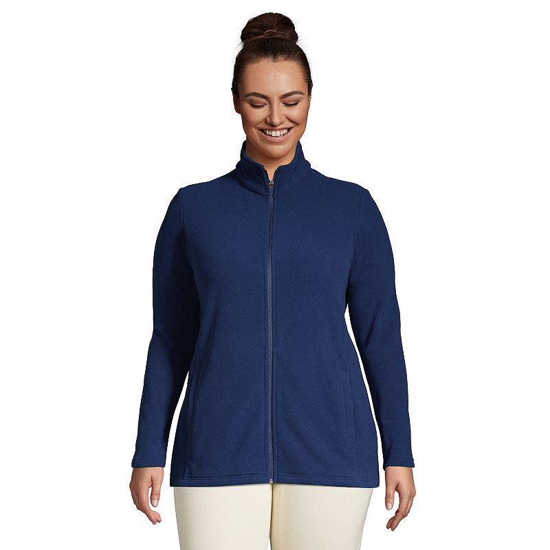 Plus Size Lands' End Full Zip Fleece Jacket, Women's, Size: 2XL, Rich Red Product Image
