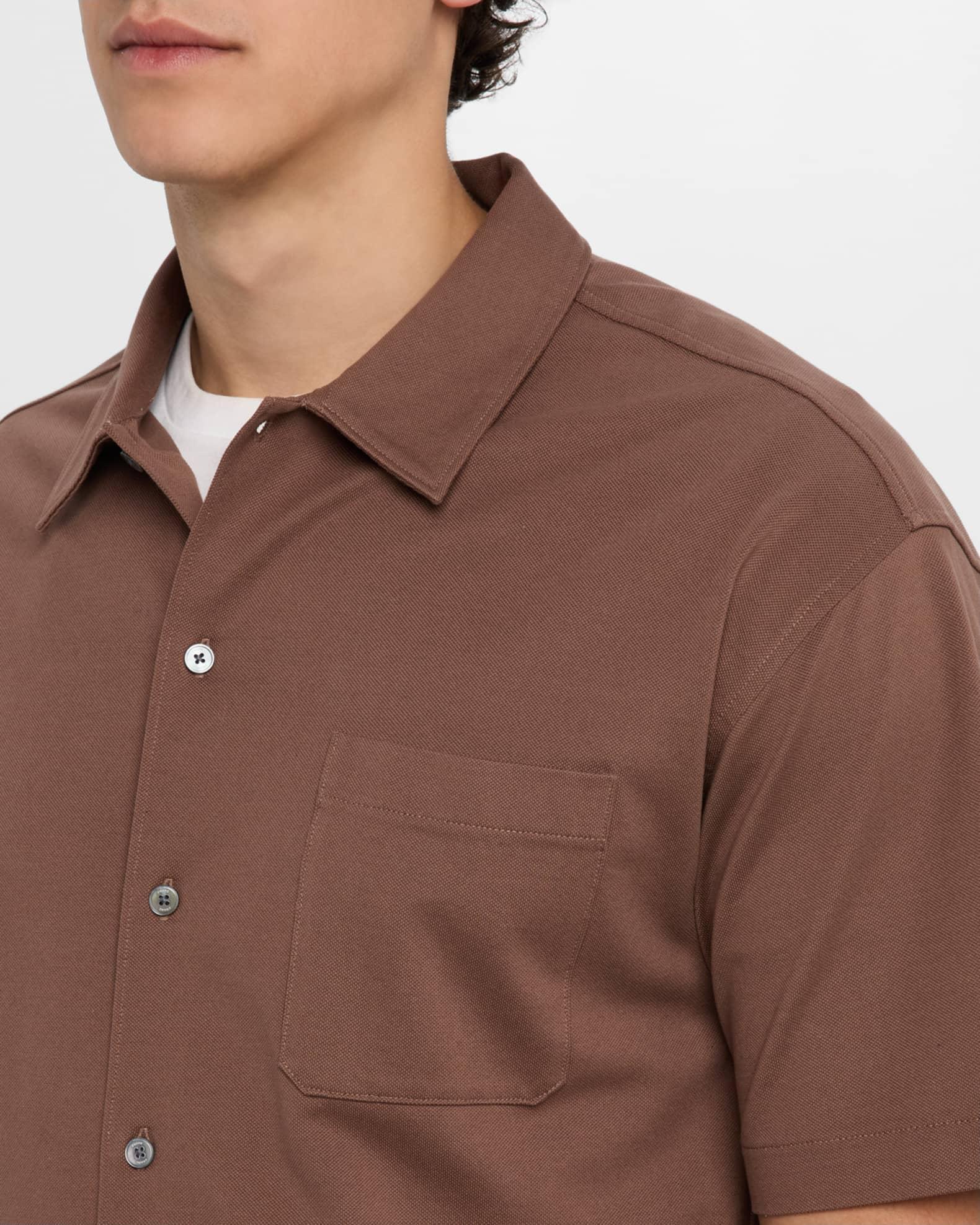 Men's Pique Button-Down Shirt Product Image