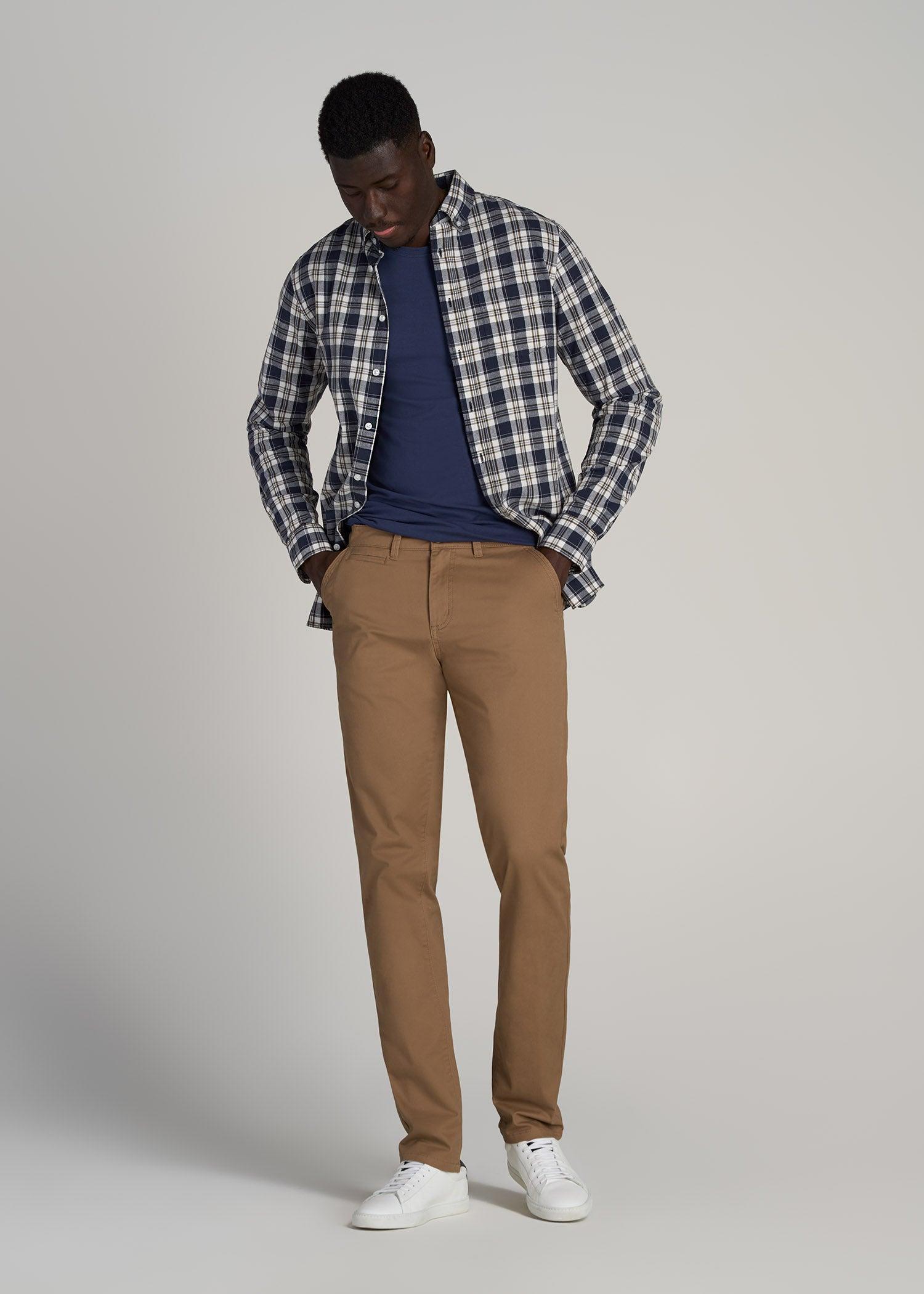 Carman TAPERED Chinos in Camo Green - Pants for Tall Men Product Image