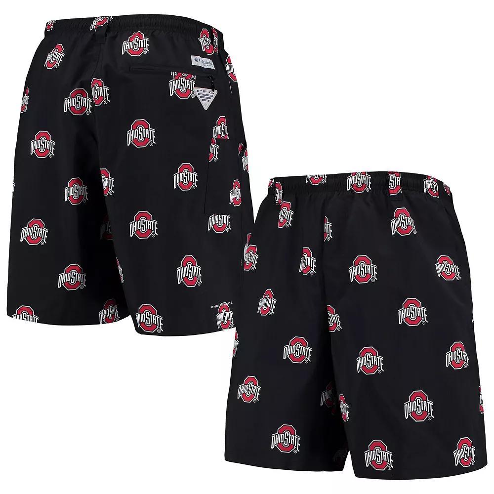 Men's Columbia Black Ohio State Buckeyes PFG Backcast II 8" Omni-Shade Hybrid Shorts, Size: Small Product Image