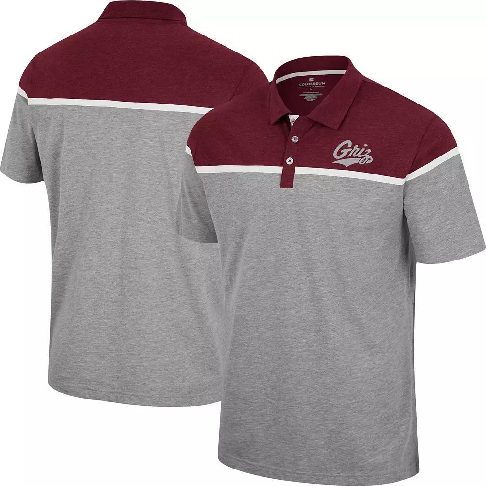 Men's Colosseum Heather Gray Montana Grizzlies Chamberlain Polo, Size: XL, Mon Grey Product Image