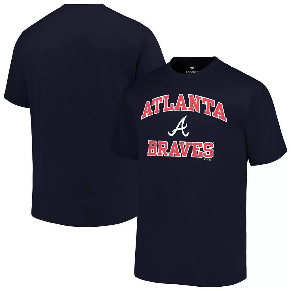 Men's Profile Navy Atlanta Braves Big & Tall Heart & Soul T-Shirt, Size: 2XLT, Blue Product Image