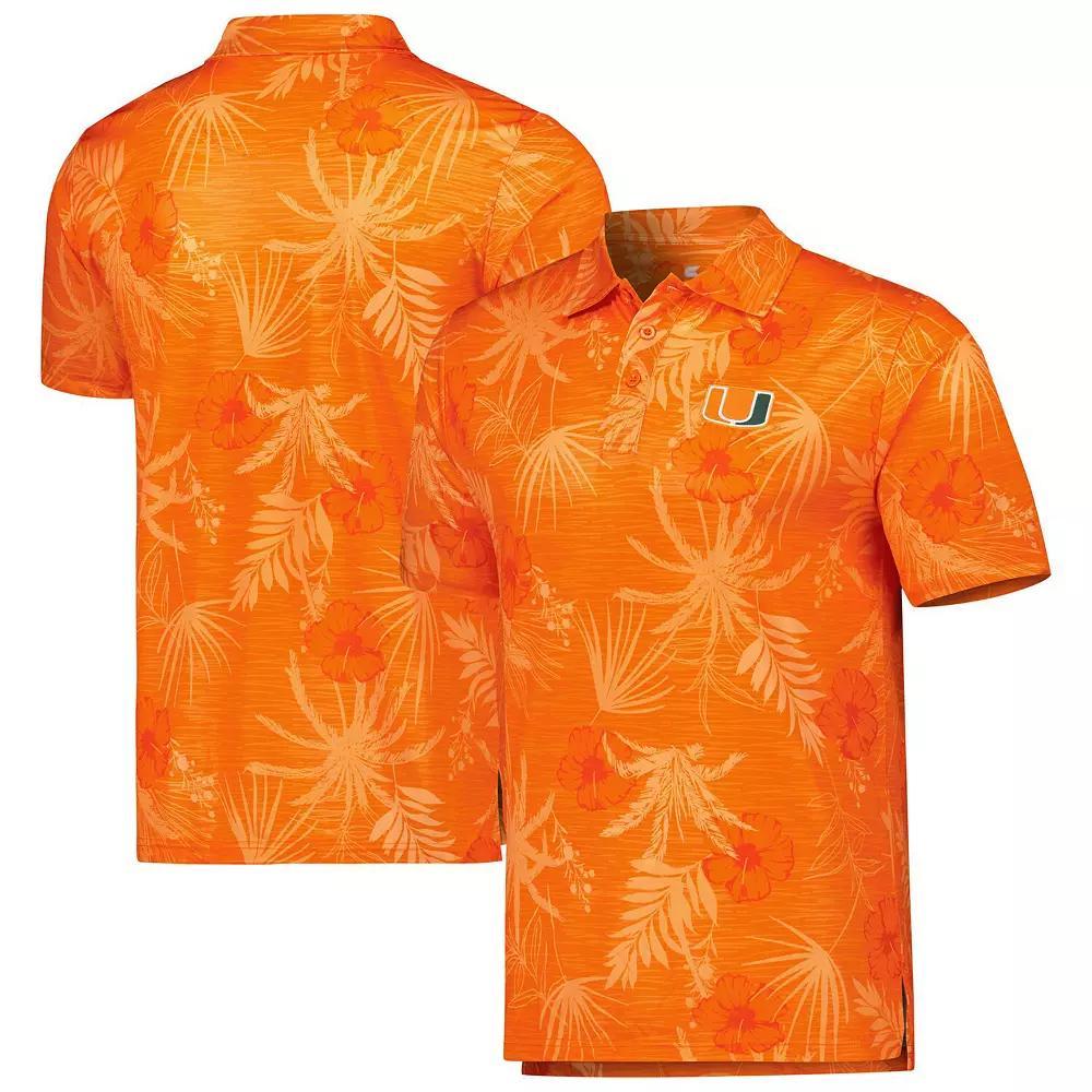 Men's Colosseum Orange Miami Hurricanes Palms Team Polo,  Product Image