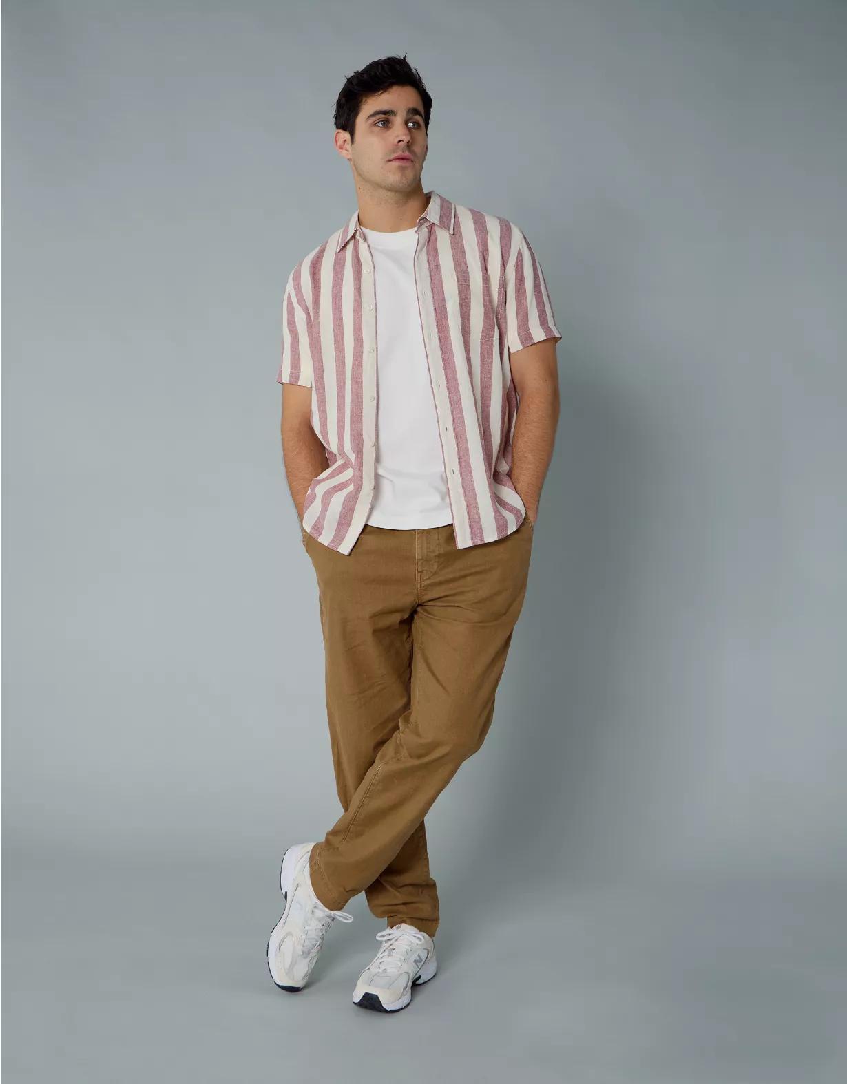 AE Poolside Printed Button-Up Shirt Product Image