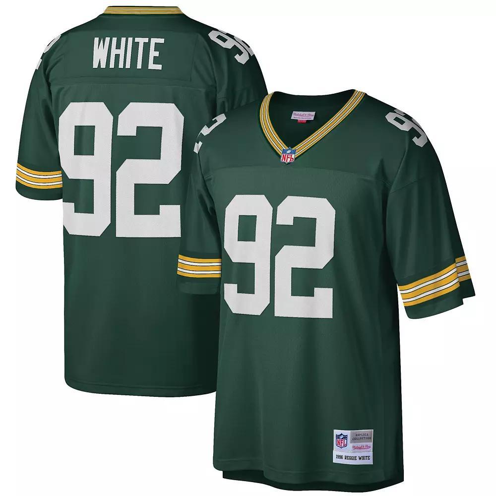 Men's Mitchell & Ness Reggie White Green Green Bay Packers Big & Tall 1996 Retired Player Replica Jersey,  Product Image
