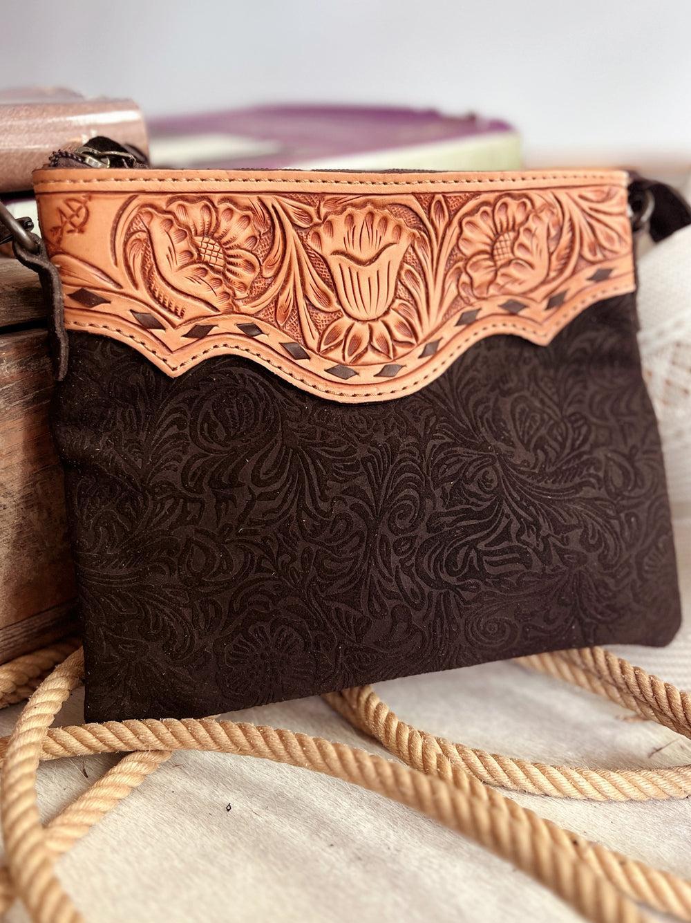 Darling Tooled Not Fooled Leather Crossbody Product Image