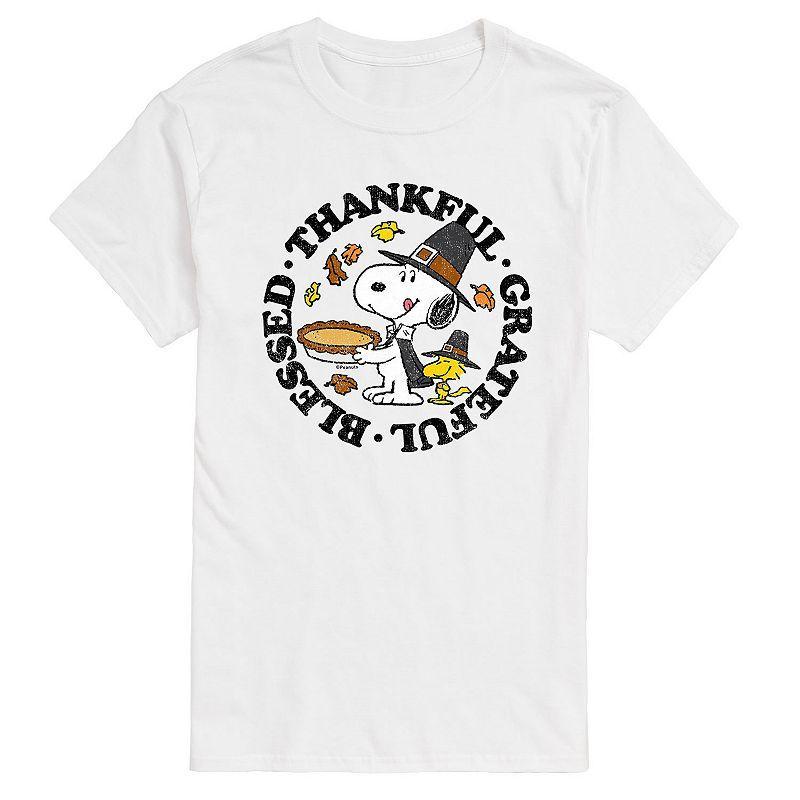 Big & Tall Peanuts Thanksgiving Tee, Men's, Size: 4XL Tall, White Product Image