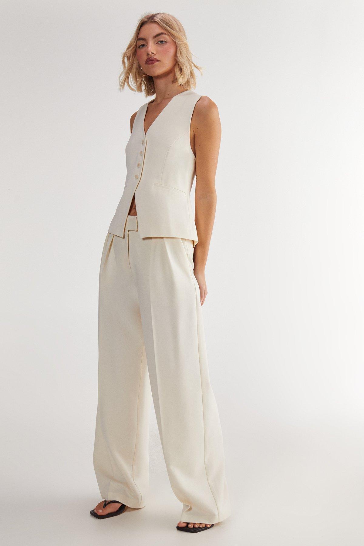 Essentials Pleat Front Tailored Straight Leg Trousers Product Image