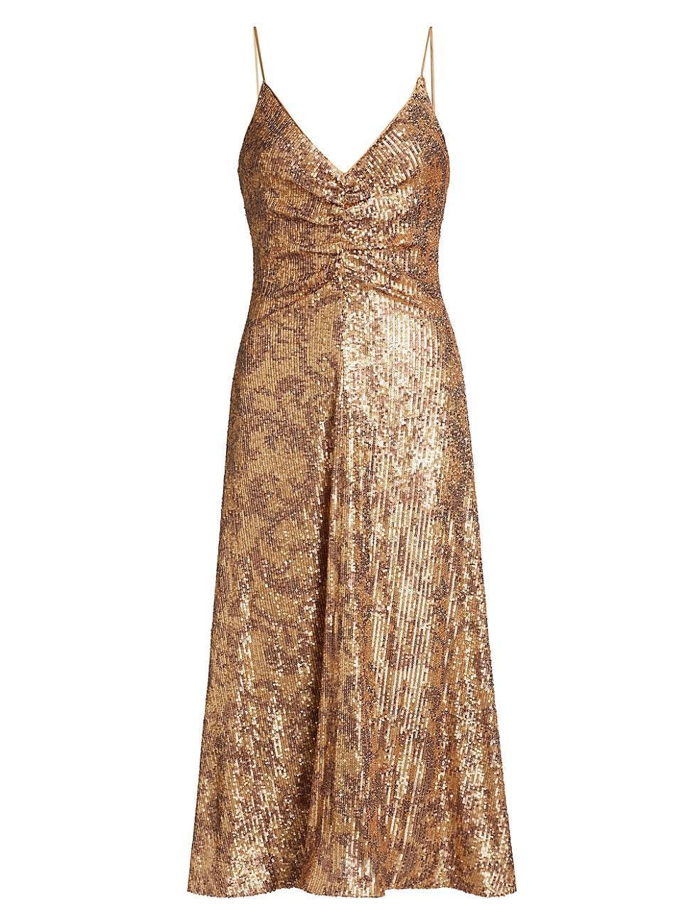 Womens Essence Leo Sequin Midi-Dress Product Image