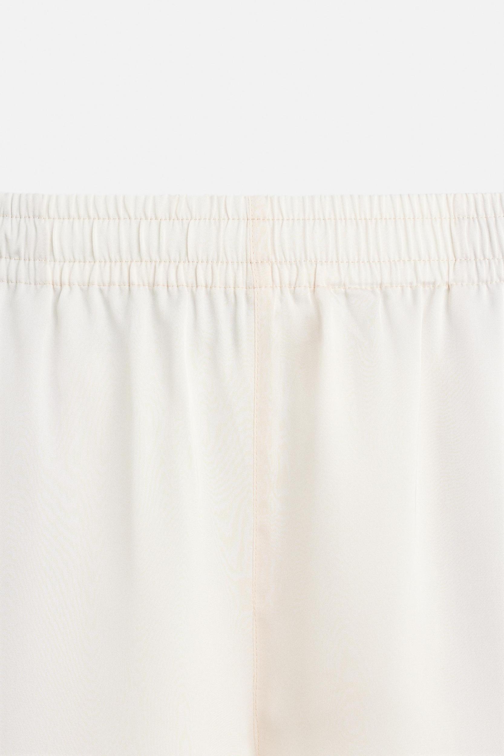 SATIN SHORTS WITH CONTRAST STRIPES Product Image