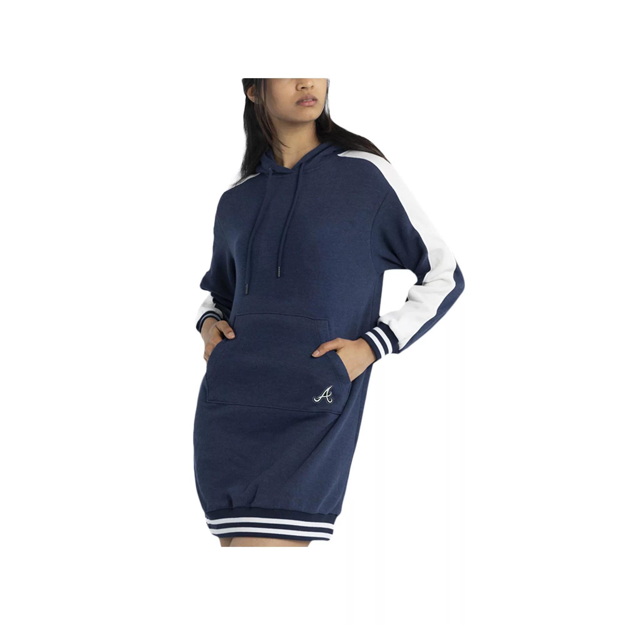 Women's Lusso Navy Boston Red Sox Mara Tri-Blend Hoodie Dress,  Product Image