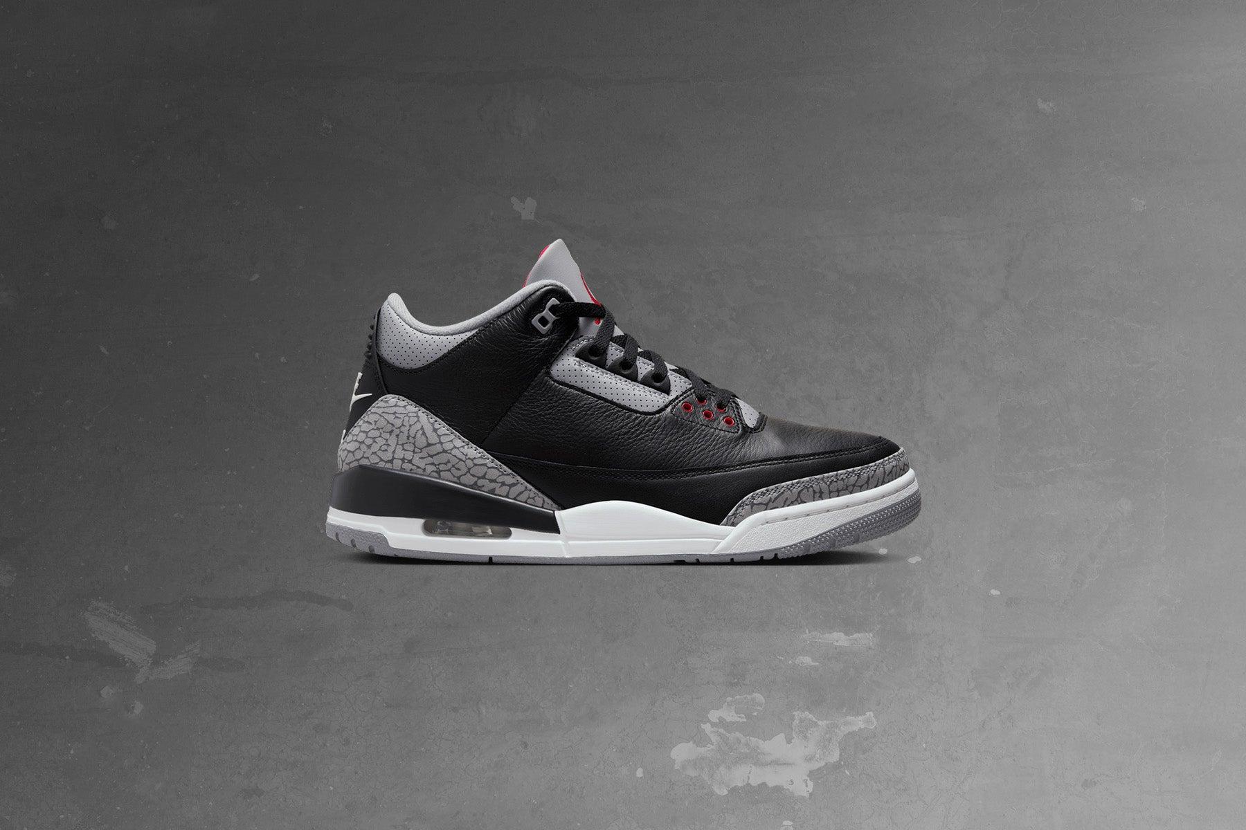 Air Jordan 3 Retro 'Black Cement' - Black/Fire Red/Cement Grey/Summit White Male Product Image