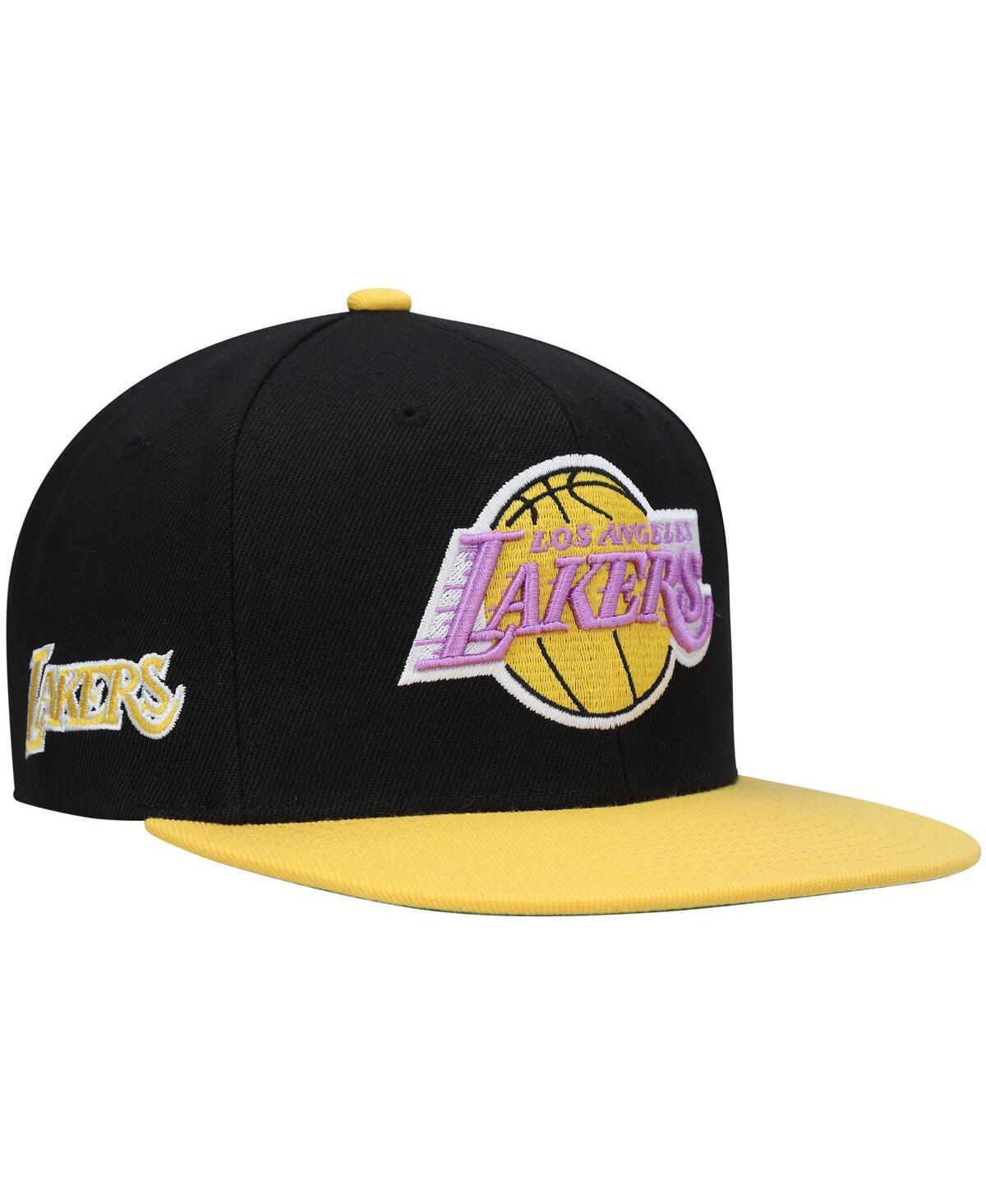 Mens Mitchell & Ness /Gold Los Angeles Lakers Hardwood Classics Snapback Hat Product Image