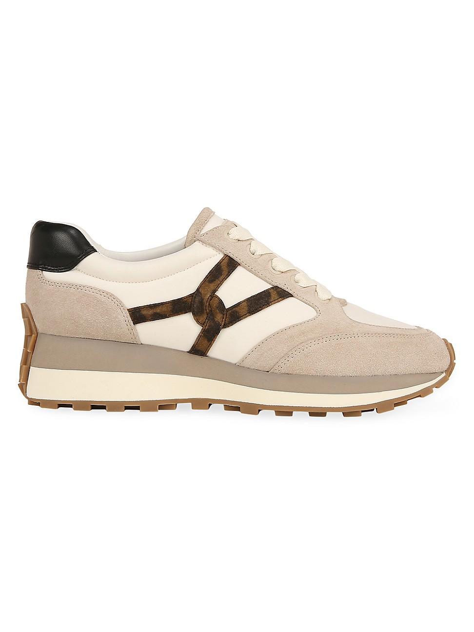 Valentina Mixed Leather Retro Sneakers Product Image