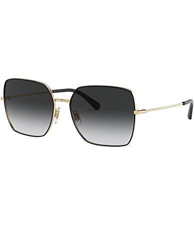 DOLCE & GABBANA 57mm Gradient Square Sunglasses In Gold/ Brown Gradient Product Image