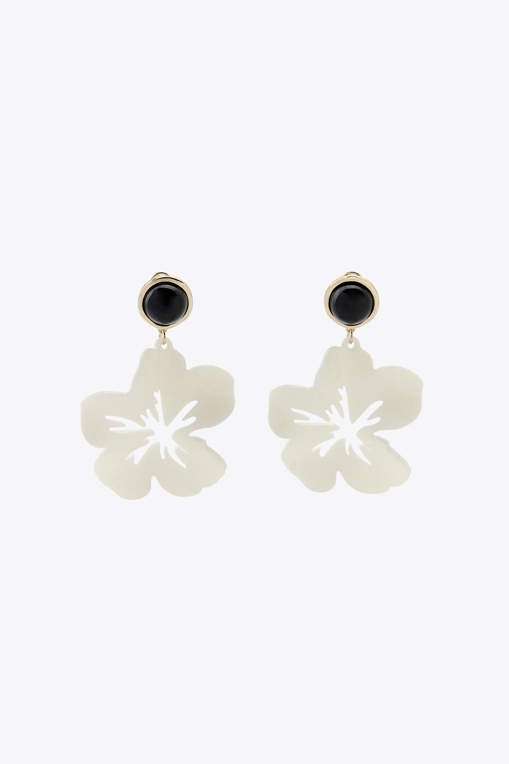 FLOWER BUTTON EARRINGS Product Image