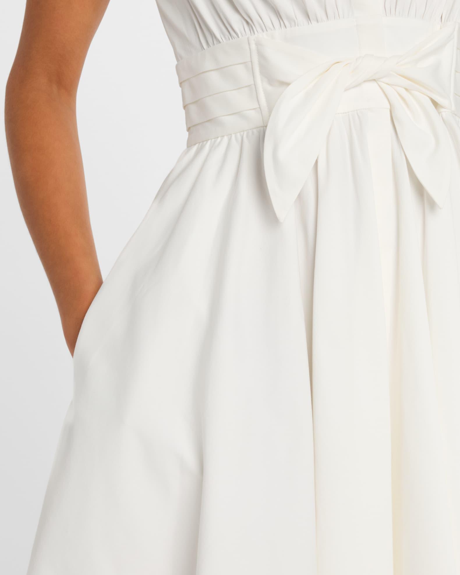 Kiernan Ruched Cap-Sleeve Midi Dress Product Image