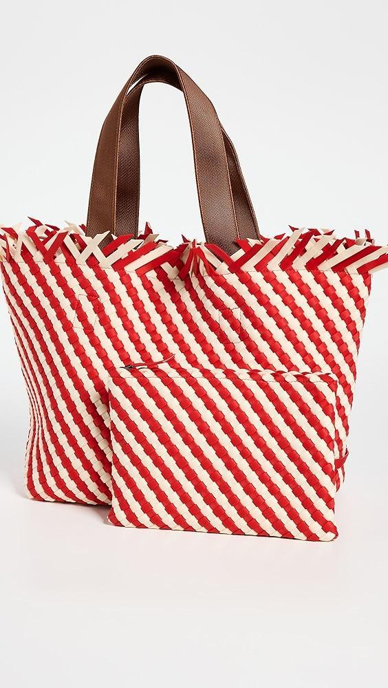 Naghedi Havana Medium Tote Striped | Shopbop Product Image