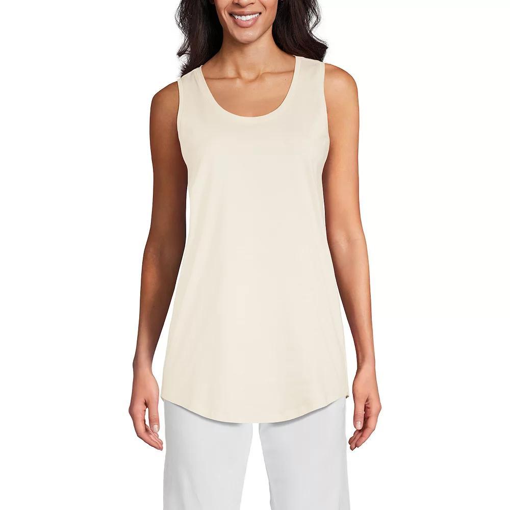 Women's Lands' End Supima Cotton Crewneck Tunic,  Product Image