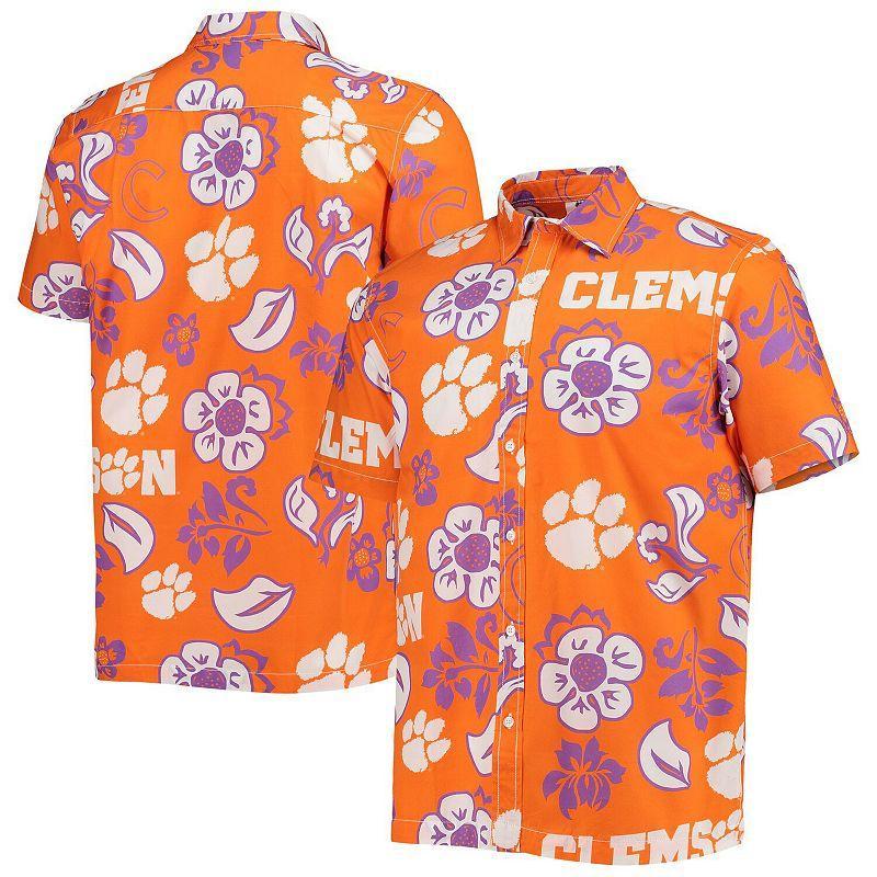 Mens Wes & Willy Clemson Tigers Floral Button-Up Shirt Product Image