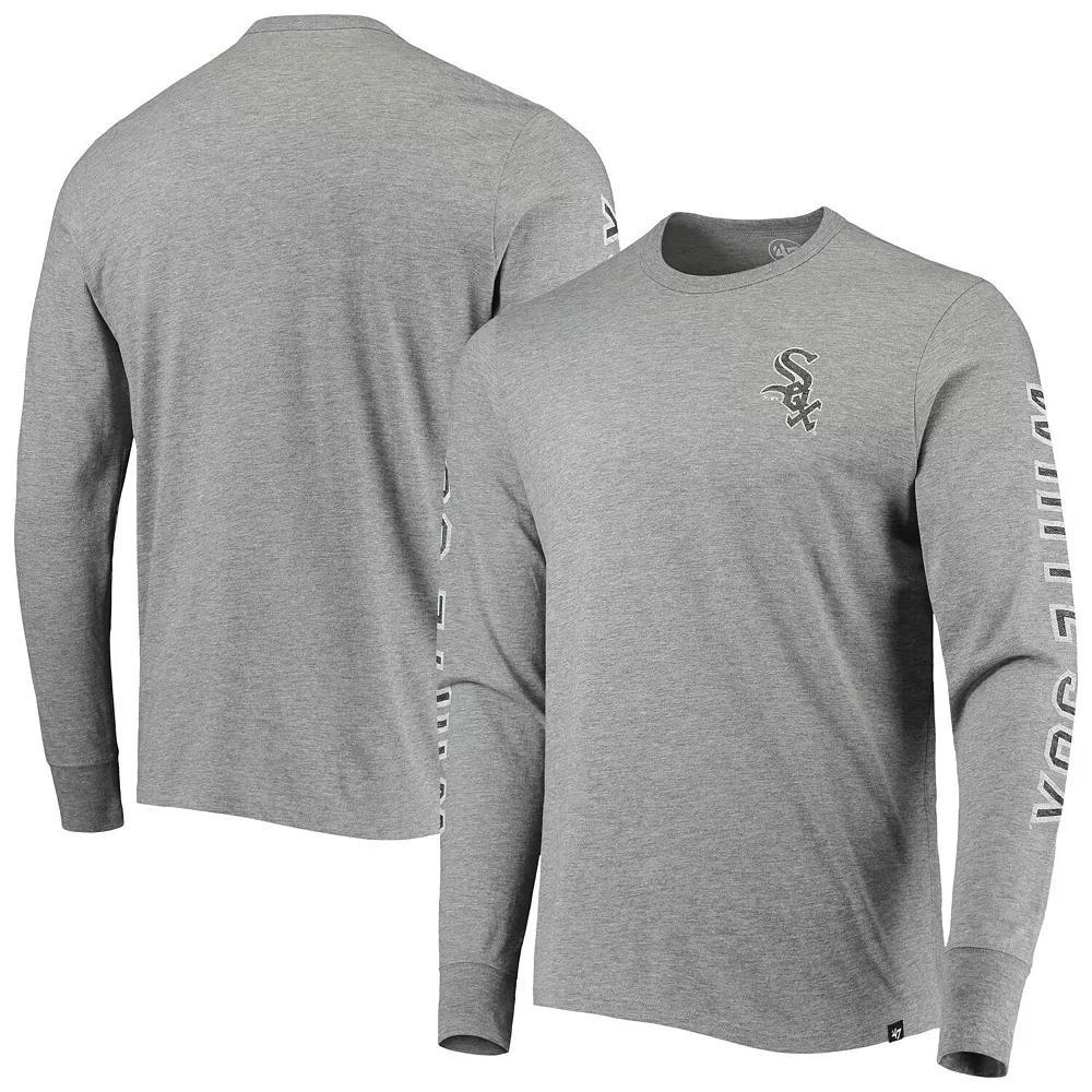 Men's '47 Heathered Gray Chicago White Sox Team Long Sleeve T-Shirt,  Product Image