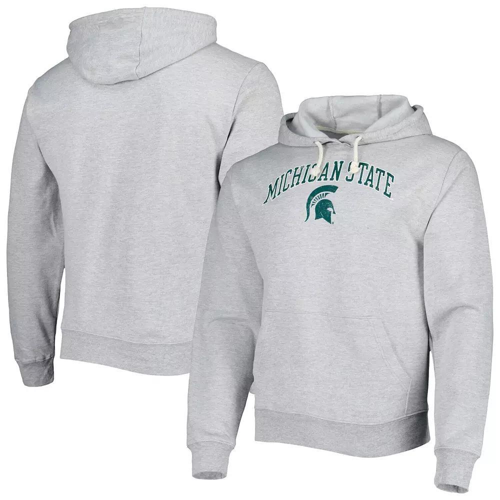 Men's League Collegiate Wear Heather Gray Michigan State Spartans Arch Essential Pullover Hoodie,  Product Image