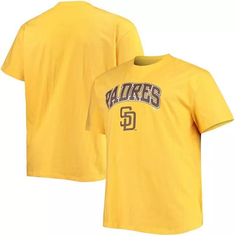 Men's Gold San Diego Padres Big & Tall Secondary Logo T-Shirt, Size: 2XB Product Image