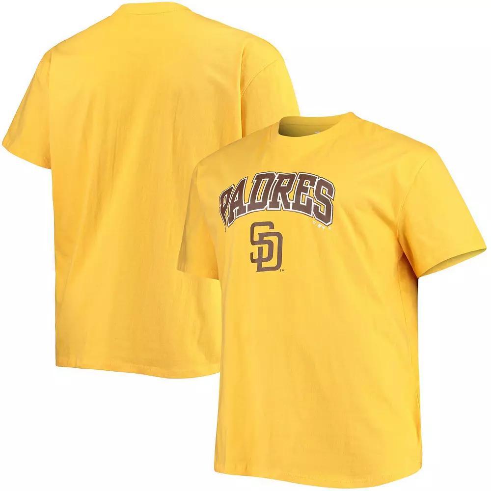 Men's Gold San Diego Padres Big & Tall Secondary Logo T-Shirt, Size: 2XB Product Image