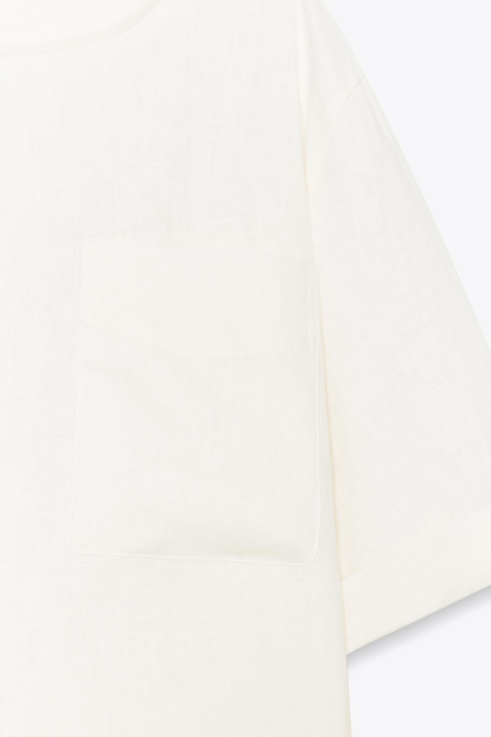 ZW COLLECTION LINEN SHORT SLEEVE TOP Product Image