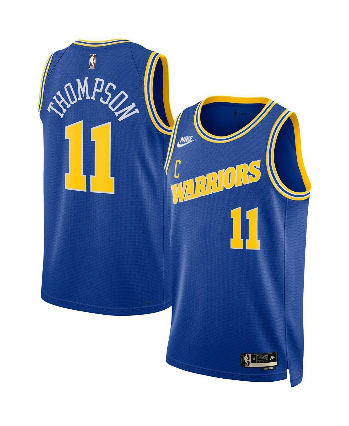 Nike Mens Klay Thompson Warriors HWC Jersey - Blue/Gold Product Image